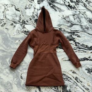 Brown sweater dress